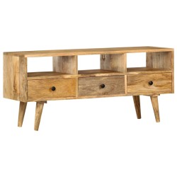 vidaXL Mueble para TV de madera maciza de mango 110x36x50 cm