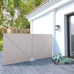vidaXL Toldo lateral plegable terraza color crema 300x150 cm