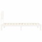 vidaXL Estructura de cama con cabecero madera maciza blanco vidaXL Estructura de cama con cabecero madera maciza blanco