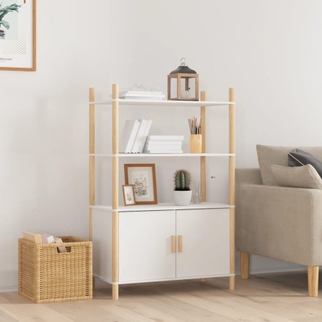 vidaXL Aparador alto madera contrachapada blanco 80x40x121 cm