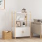 vidaXL Aparador alto madera contrachapada blanco 80x40x121 cm vidaXL Aparador alto madera contrachapada blanco 80x40x121 cm