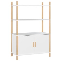 vidaXL Aparador alto madera contrachapada blanco 80x40x121 cm