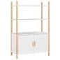 vidaXL Aparador alto madera contrachapada blanco 80x40x121 cm vidaXL Aparador alto madera contrachapada blanco 80x40x121 cm