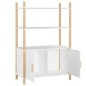 vidaXL Aparador alto madera contrachapada blanco 80x40x121 cm vidaXL Aparador alto madera contrachapada blanco 80x40x121 cm