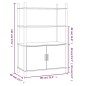 vidaXL Aparador alto madera contrachapada blanco 80x40x121 cm vidaXL Aparador alto madera contrachapada blanco 80x40x121 cm