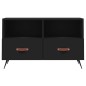 vidaXL Mueble para TV madera contrachapada negro 80x36x50 cm