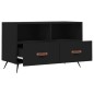 vidaXL Mueble para TV madera contrachapada negro 80x36x50 cm