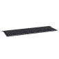 vidaXL Cojín de banco de jardín tela Oxford a cuadros negro 150x50x3cm vidaXL Cojín de banco de jardín tela Oxford a cuadros negro 150x50x3cm