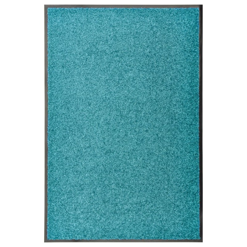 vidaXL Felpudo lavable azul cian 60x90 cm vidaXL Felpudo lavable azul cian 60x90 cm