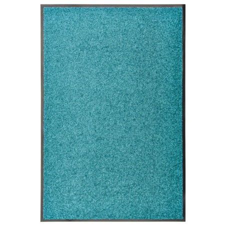 vidaXL Felpudo lavable azul cian 60x90 cm