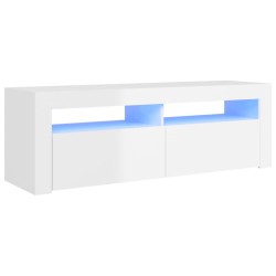 vidaXL Mueble de TV con luces LED blanco brillante 120x35x40 cm