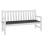 vidaXL Cojín de banco de jardín tela Oxford a cuadros negro 150x50x3cm vidaXL Cojín de banco de jardín tela Oxford a cuadros negro 150x50x3cm