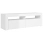 vidaXL Mueble de TV con luces LED blanco brillante 120x35x40 cm