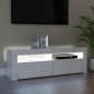 vidaXL Mueble de TV con luces LED blanco brillante 120x35x40 cm