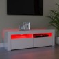 vidaXL Mueble de TV con luces LED blanco brillante 120x35x40 cm