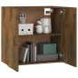 vidaXL Armario de pared madera contrachapada roble ahumado 60x31x60 cm vidaXL Armario de pared madera contrachapada roble ahumado 60x31x60 cm
