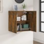 vidaXL Armario de pared madera contrachapada roble ahumado 60x31x60 cm vidaXL Armario de pared madera contrachapada roble ahumado 60x31x60 cm
