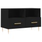 vidaXL Mueble para TV madera contrachapada negro 80x36x50 cm vidaXL Mueble para TV madera contrachapada negro 80x36x50 cm
