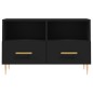 vidaXL Mueble para TV madera contrachapada negro 80x36x50 cm vidaXL Mueble para TV madera contrachapada negro 80x36x50 cm
