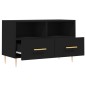 vidaXL Mueble para TV madera contrachapada negro 80x36x50 cm vidaXL Mueble para TV madera contrachapada negro 80x36x50 cm