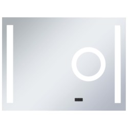 vidaXL Espejo de pared de baño con LED y sensor táctil 80x60 cm