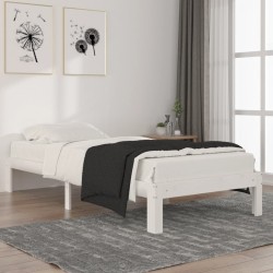 vidaXL Estructura de cama madera maciza de pino blanco 90x200 cm