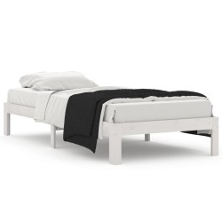 vidaXL Estructura de cama madera maciza de pino blanco 90x200 cm