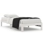 vidaXL Estructura de cama madera maciza de pino blanco 90x200 cm
