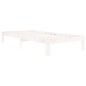 vidaXL Estructura de cama madera maciza de pino blanco 90x200 cm