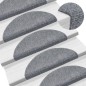 vidaXL Alfombrillas de escalera autoadhesivas 10 uds gris 56x17x3 cm vidaXL Alfombrillas de escalera autoadhesivas 10 uds gris 56x17x3 cm