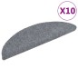 vidaXL Alfombrillas de escalera autoadhesivas 10 uds gris 56x17x3 cm vidaXL Alfombrillas de escalera autoadhesivas 10 uds gris 56x17x3 cm