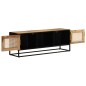 vidaXL Mueble de TV madera de mango sin tratar y hierro 110x30x40 cm vidaXL Mueble de TV madera de mango sin tratar y hierro 110x30x40 cm