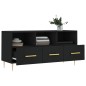 vidaXL Mueble de TV madera de ingeniería negro 102x36x50 cm vidaXL Mueble de TV madera de ingeniería negro 102x36x50 cm