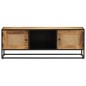vidaXL Mueble de TV madera de mango sin tratar y hierro 110x30x40 cm vidaXL Mueble de TV madera de mango sin tratar y hierro 110x30x40 cm