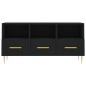 vidaXL Mueble de TV madera de ingeniería negro 102x36x50 cm vidaXL Mueble de TV madera de ingeniería negro 102x36x50 cm