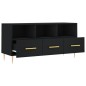vidaXL Mueble de TV madera de ingeniería negro 102x36x50 cm vidaXL Mueble de TV madera de ingeniería negro 102x36x50 cm