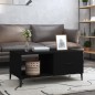 vidaXL Mesa de centro madera contrachapada negro 90x50x40 cm