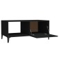 vidaXL Mesa de centro madera contrachapada negro 90x50x40 cm