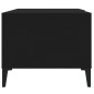 vidaXL Mesa de centro madera contrachapada negro 90x50x40 cm