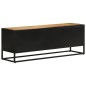 vidaXL Mueble de TV madera de mango sin tratar y hierro 110x30x40 cm vidaXL Mueble de TV madera de mango sin tratar y hierro 110x30x40 cm