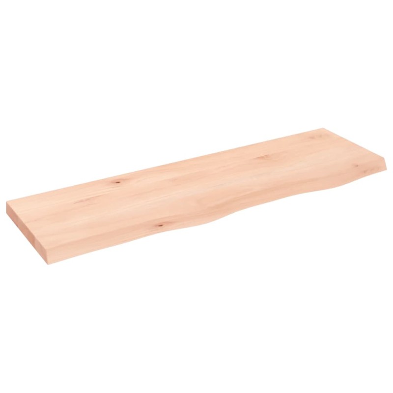 vidaXL Estante de pared madera maciza roble sin tratar 100x30x(2-4) cm