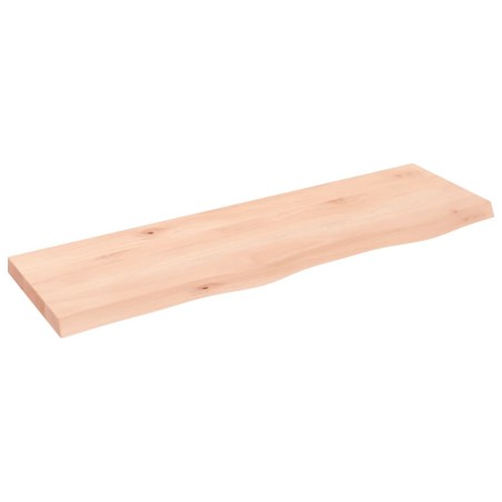 vidaXL Estante de pared madera maciza roble sin tratar 100x30x(2-4) cm