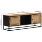 vidaXL Mueble de TV madera de mango sin tratar y hierro 110x30x40 cm vidaXL Mueble de TV madera de mango sin tratar y hierro 110x30x40 cm