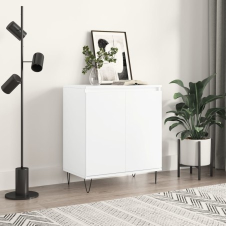 vidaXL Aparador de madera contrachapada blanco 60x35x70 cm
