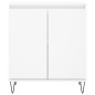 vidaXL Aparador de madera contrachapada blanco 60x35x70 cm