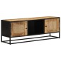 vidaXL Mueble de TV madera de mango sin tratar y hierro 110x30x40 cm vidaXL Mueble de TV madera de mango sin tratar y hierro 110x30x40 cm
