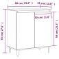 vidaXL Aparador de madera contrachapada blanco 60x35x70 cm