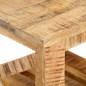 vidaXL Mesa auxiliar con ruedas madera de mango rugosa 40x40x42 cm vidaXL Mesa auxiliar con ruedas madera de mango rugosa 40x40x42 cm
