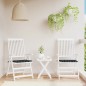 vidaXL Cojines de silla de jardín 2 uds tela a cuadros negro 40x40x3cm