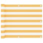vidaXL Toldo para balcón tela oxford blanco y amarillo 75x400 cm vidaXL Toldo para balcón tela oxford blanco y amarillo 75x400 cm